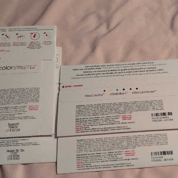 Color Street Press-On Nails - Blue, Pink, Silver Glitter - Picture 2 of 2